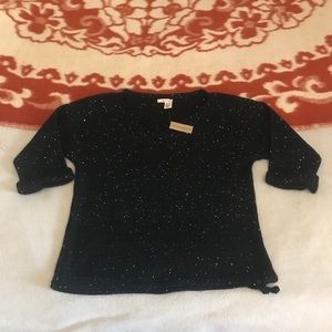 DKNY Black Sweater w/ Sequins